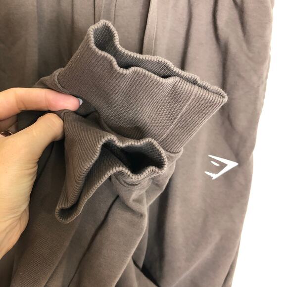 Gymshark Jogger Sweatpants Brown Olive Drawstring Waist Small - Picture 5 of 8